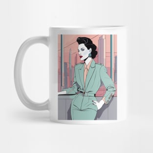 Verde Vogue Art Deco Patrick Nagel 80s Mug